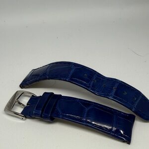 Elegant Blue Crocodile-Embossed Chopard watch bracelet